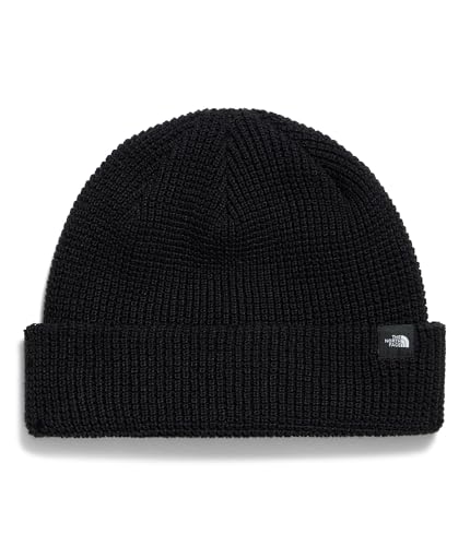 THE NORTH FACE TNF Fisherman Beanie | Shallow Fit, Cuffed Winter Hat for Men & Women, Logo Clip Label - color: Tnf Black