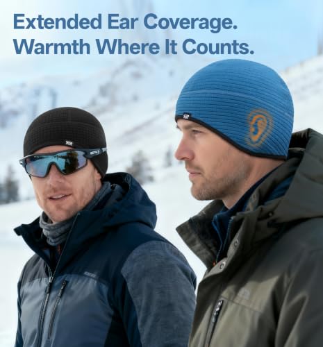 SUNMECI Winter Grid Fleece Skull Cap Thermal Helmet Liner for Men Women - color: Navy