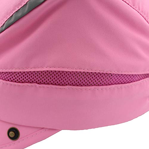 Hat with Neck Protection Detachable Multi-Purpose Summer Sun Hat Sun Protection Breathable Quick Dry UV Protection - color: Pink, size: Large