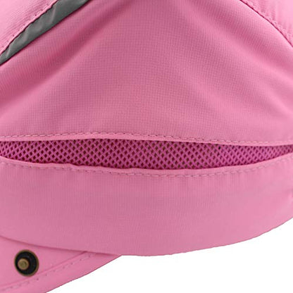 Hat with Neck Protection Detachable Multi-Purpose Summer Sun Hat Sun Protection Breathable Quick Dry UV Protection - color: Pink, size: Large
