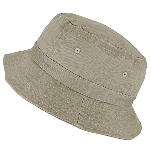Armycrew Pigment Dyed Washed 100% Cotton Unisex Bucket Hat - color: Natural