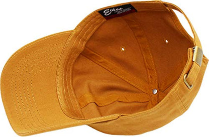 KBETHOS Classic Unisex Cotton Adjustable Low Crown Baseball Cap – Plain Dad Hat - color: Wheat