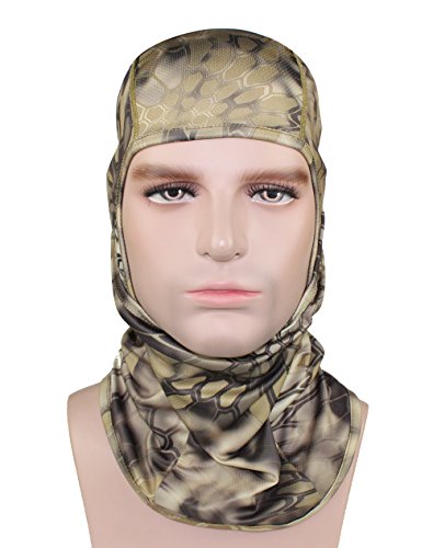 GANWAY Windproof Cap Tactic CS Motorcycle Mask Sunscreen Hat Ski Balaclava Headgear - color: Khaki
