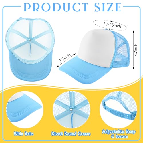 Hercicy 40 Pack Blank Trucker Hat Bulk - color: Light Blue
