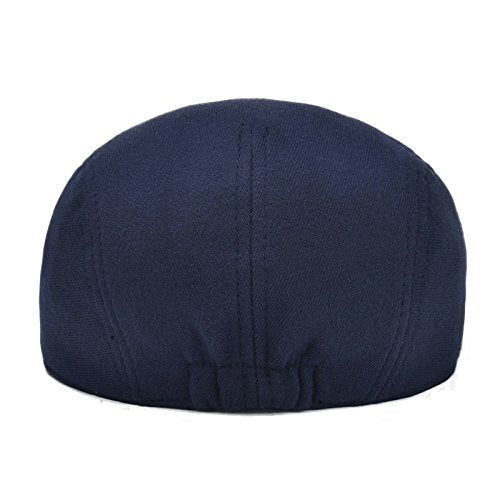 VOBOOM Men's Cotton Flat Ivy Gatsby Newsboy Driving Hat Cap - color: Navy