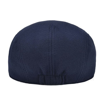VOBOOM Men's Cotton Flat Ivy Gatsby Newsboy Driving Hat Cap - color: Navy