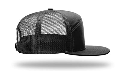 Richardson 168 168P Hat 7-Panel Trucker Cap Hi-Pro Snapback Cap Camo Hat Adjustable Baseball Hat Blank Hat Bulk Hats - color: Black