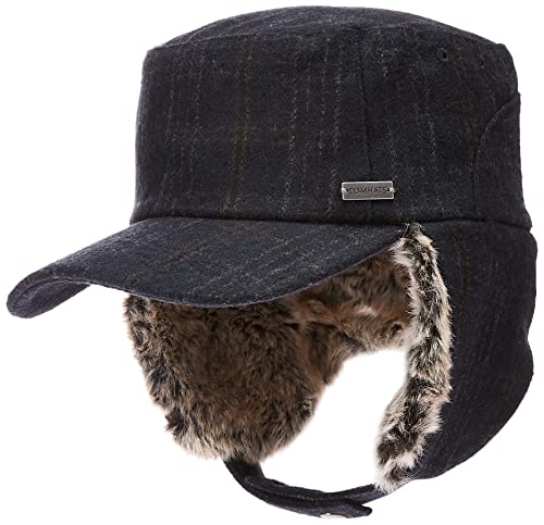 Jeff & Aimy Unisex Winter Earflap Trapper Hunting Ski Hat Baseball Cap 54-62CM - color: 92680-navy, size: Medium