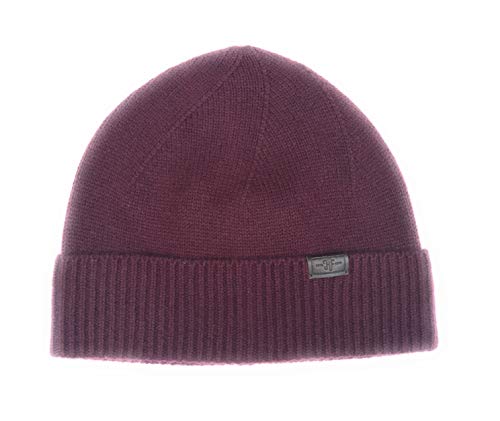Hickey Freeman 100% Cashmere Hat for Men - color: Bordeaux, style: Solid Jersey