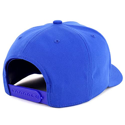 Trendy Apparel Shop Old English D Embroidered 5 Panel High Crown Cotton Pro Style Cap - color: Royal