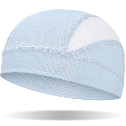 GXCROR Cooling Skull Cap for Men Women Sweat-Wicking Breathable Mesh Liner for Helmets, Summer Cycling Motorcycle - color: Blue, size: Small