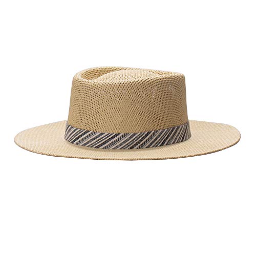 Dockers Men's Straw Fedora and Panama Hat - color: Navy Gambler, size: Small-Medium