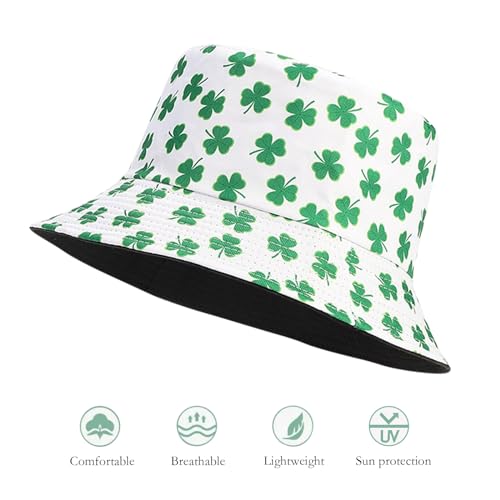 Tie Dye Bucket Hat Reversible Cotton Multicolored Fisherman Cap Packable Sun Hat - color: Green