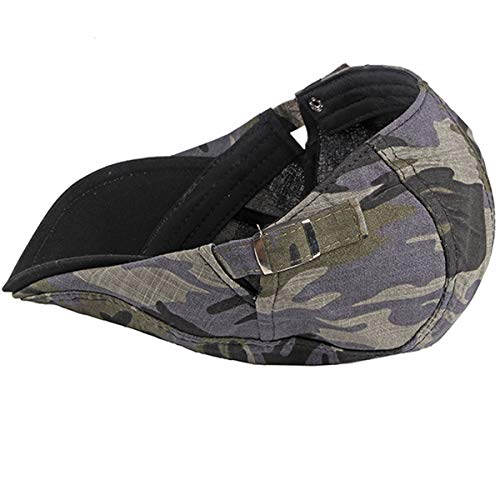 2 Pack Men's Cotton Flat Cap Ivy Gatsby Newsboy Hat - color: U