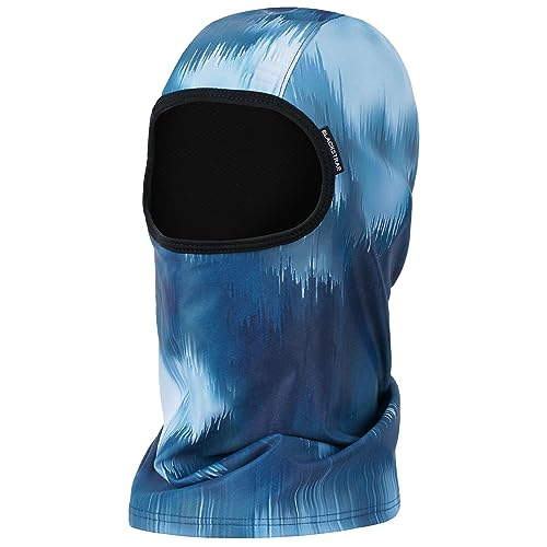 BLACKSTRAP Sock Hood Balaclava Face Mask, Dual Layer Cold Weather Headwear for Men and Women - color: Glitch Blue