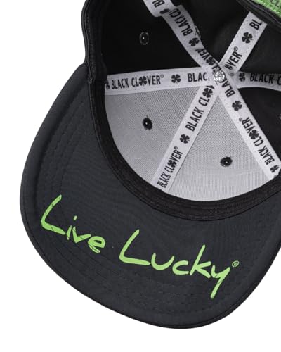 Black Clover Premium Flex Cap - color: 51 - (Black/Lime), size: Small-Medium
