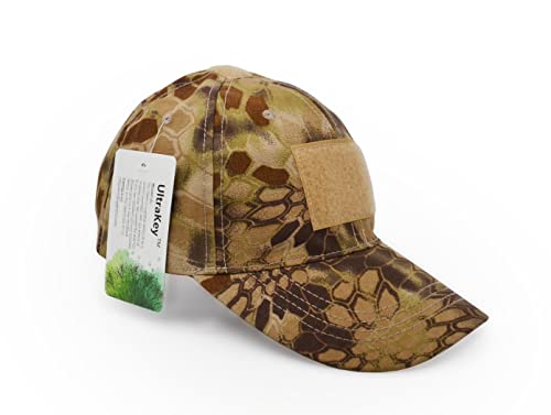 UltraKey Military Tactical Operator Cap, Outdoor Army Hat Hunting Camouflage Baseball Cap - color: Desert Python Pattern