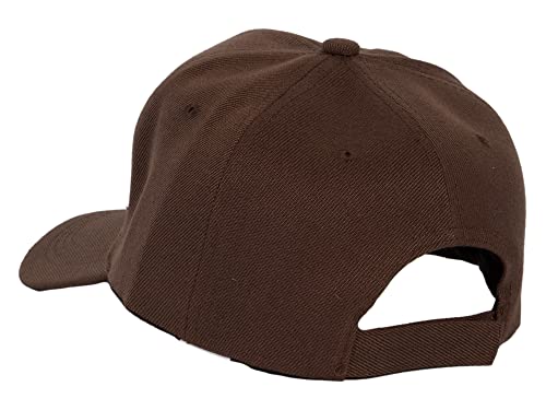 TOP HEADWEAR 12-Pack Adjustable Baseball Hat - color: Brown