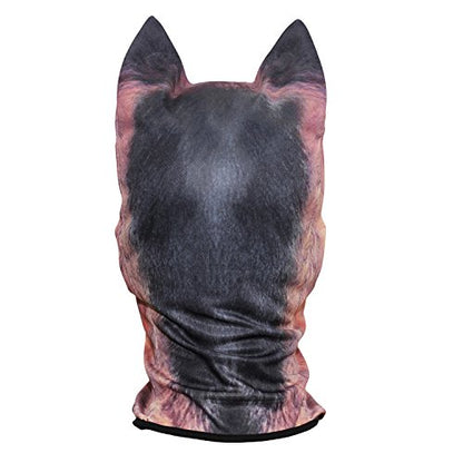 WTACTFUL 3D Animal Ears Balaclava, Breathable Face Mask for Halloween - color: German Shepherd Meb-11