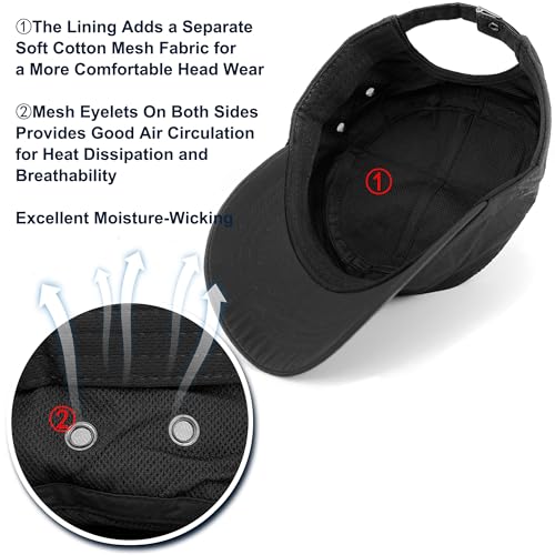 Loneshark Water Resistant Military Hat Quick Dry Cadet Cap Army Flat Top - color: Square-logo-black