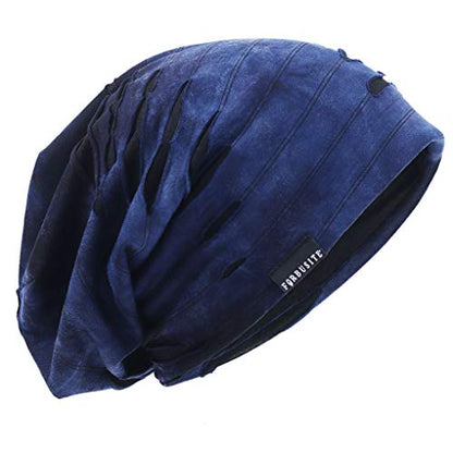 Ruphedy Men Slouchy Beanie Summer Long Oversize Thin Lightweight Skull Cap B011h - color: B090a-navy, size: One Size