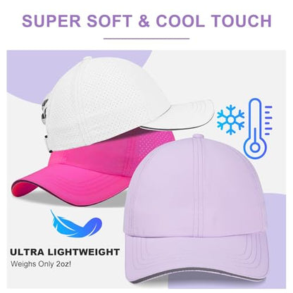 Women Criss Cross Ponytail Hat Mesh Quick Drying Baseball Cap High Messy Bun Ponycap Lightweight Outdoor Sports Hat - color: New White