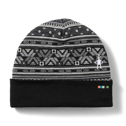SmartWool Unisex Adult Thermal Merino Reversible Cuffed Beanie - color: Black Fair Isle Fun