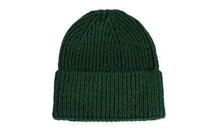 Seamless Beanie Cap, Acrylic Unisex Winter Beanie - color: Green