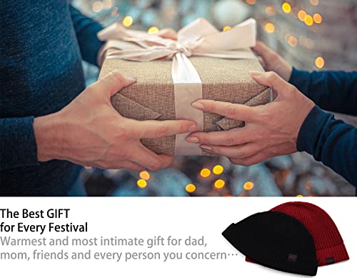 Fisherman Beanie Hats for Men Women,Knit Trawler Skull Cap,Watch Cap,Spring Fall Winter Warm Short Hats - color: (Cotton)-beige-m