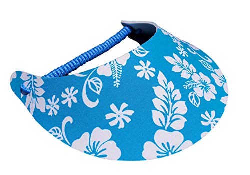Women's Flower Design Lightweight Packable Foam Visor for Sun Protection & Outdoor Activities - color: Hawaiian 9