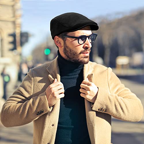 DOOVID Men's Newsboy Cap Retro Classic Beret Ivy Irish Gentleman Hat Cabbie Flat Cap - color: 1pc Khaki
