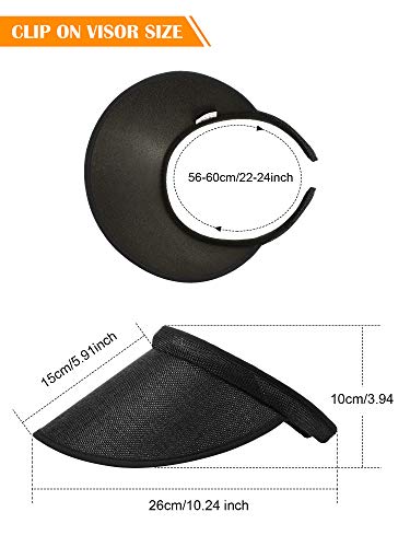 Wide Brim Sun Visor Hats - color: Black, White, Light Blue, Beige