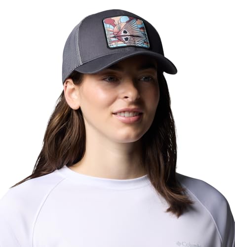 Columbia Unisex PFG Patch Mesh Ball Cap - color: Shark/City Grey/Redfish Shine, size: Large-X-Large