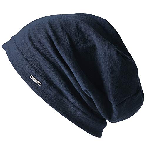 CHARM Cotton Summer Beanie for Men & Women - color: Navy