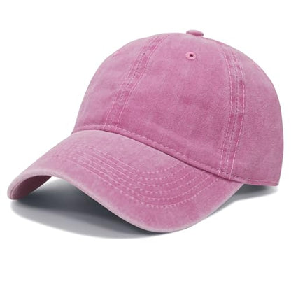 NPQQUAN Original Classic Low Profile Baseball Cap Golf Dad Hat Adjustable - color: Pink(washed)