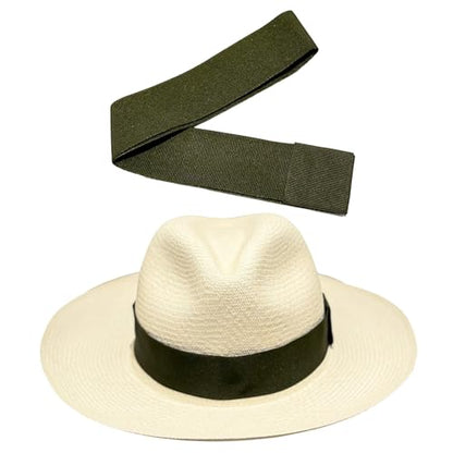 Gamboa Hatbands for Panama Hat Ribbon Hatband Cowboy Hats - color: Dark Green, size: X-Large