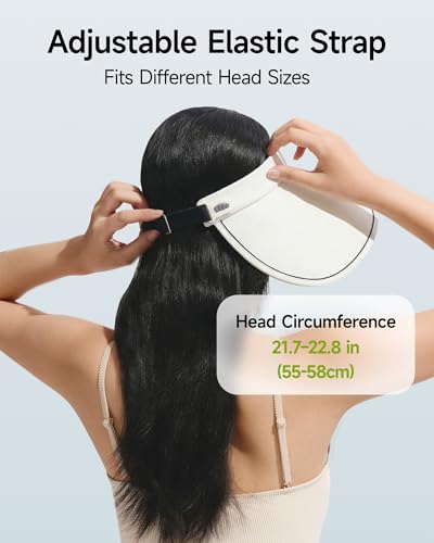 BENEUNDER Wide Brim Sun Hat for Women UPF50+ UV Protection Side Face Coverage Rollable Packable Beach Travel Vacation - color: Black