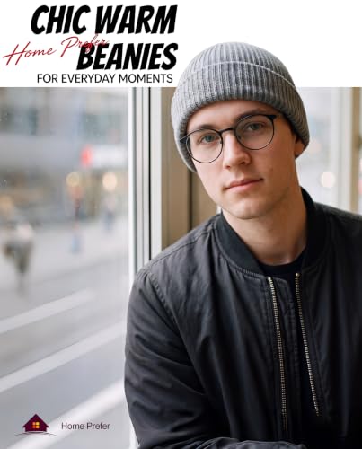 Home Prefer Rib Knit Beanie Hat for Men and Women Cuffed Beanie Winter Hat - color: Light Grey