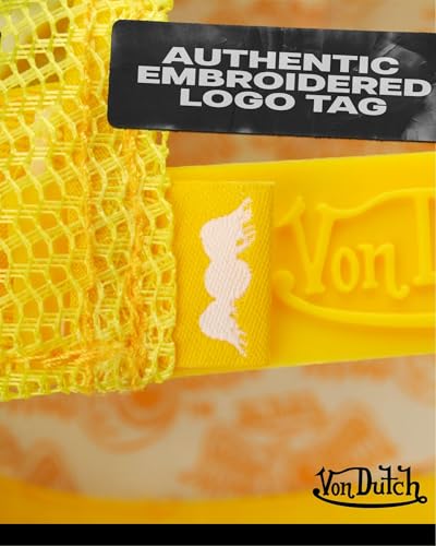 Von Dutch Unisex Trucker Hat - Retro Classic Solid Color Mesh Back Snapback Baseball Cap for Men & Women. - color: Lemon Yellow