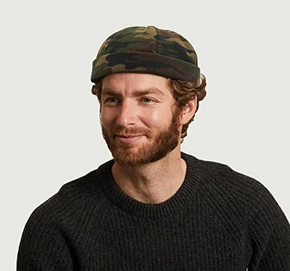 Glamorstar Dome Brimless Hats for Women Men Sailor Docker Beanie Cap Hip Hop Hats - color: Black Camo