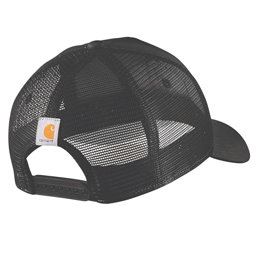 Carhartt Men's Rugged Flex Twill Mesh-Back Script Patch Cap - color: Black