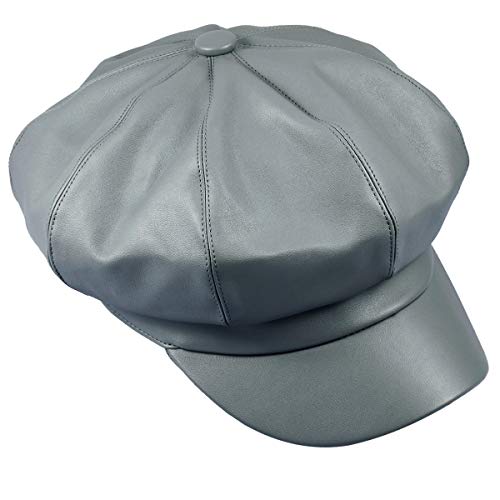Sportmusies Polyester 8 Panels Newsboy Caps for Women - color: #05grey