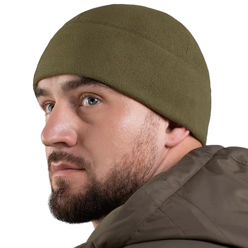 M-Tac Elite Fleece Watch Cap - Military Tactical Beanie Hat Winter Skull Cap - color: Olive Dark, size: Small