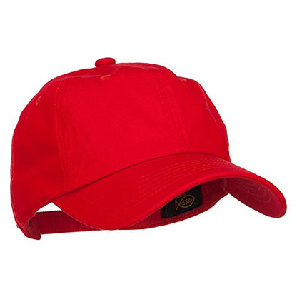 Nissi Unstructured Cotton Twill Washed Cap - color: Red