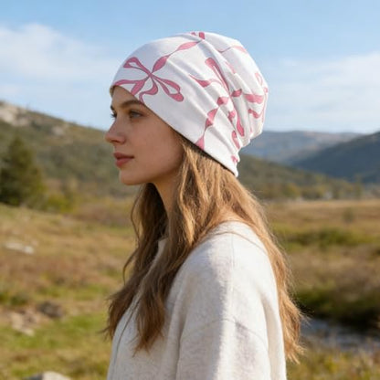 Unisex Stretch Knit Beanie Hat - color: Rope Bow