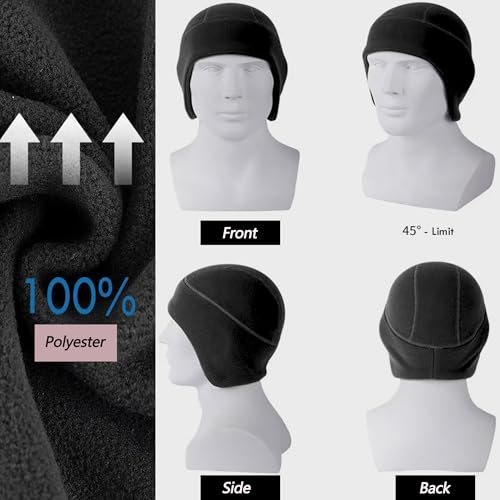 Thermal Helmet Liner Tactical Beanie Hat Ear Flaps Men Winter Warm Fleece Skull Cap Moto/Cycling/Running