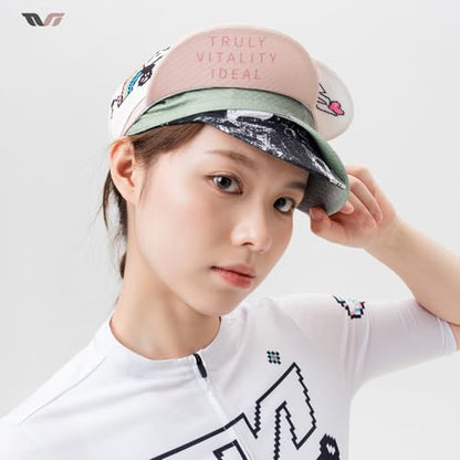 ROCKBROS Women Cycling Cap with Sun Visor Cooling Skull Cap Helmet Liner - color: Classic White