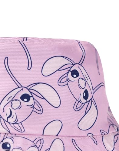 Disney Lilo & Stitch Girls Reversible Hat | Blue Stitch & Pink Angel | Soft Kids’ Sun Hat