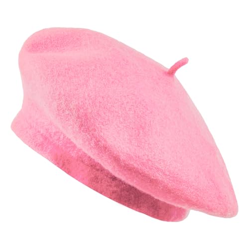 Jolbndcv 6PCS Beret, French Beanie, Outdoor, Winter, Fashion Lady Hat - color: Pink