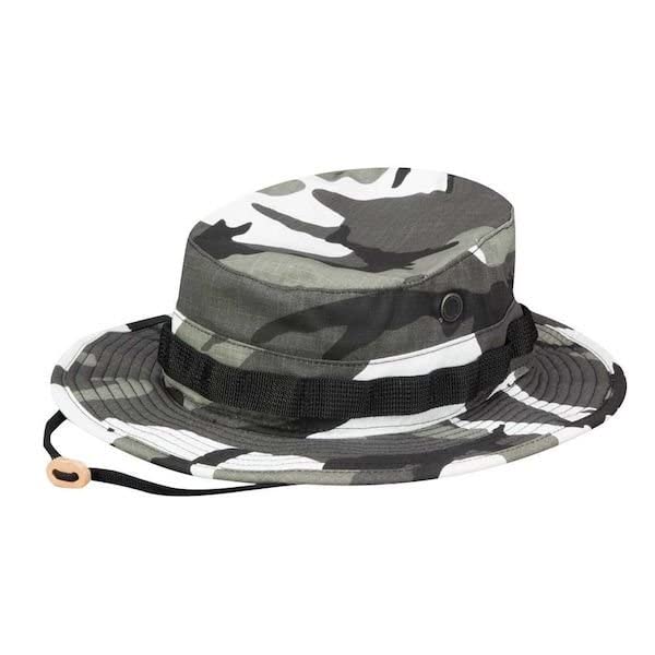 US Military Spec Urban Camouflage Boonie Cover | Military Hot Weather Hat | Made in USA - size: 7